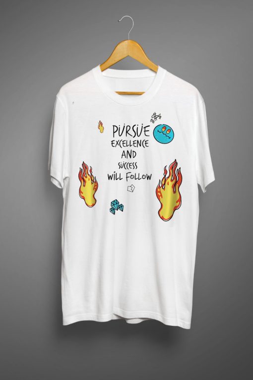 Men Slogan And Fire Print T shirts