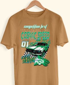 Guys Car And Letter Graphic T shirts