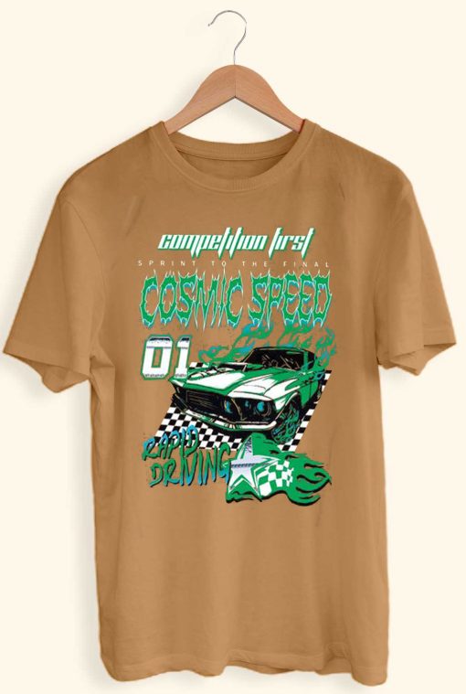 Guys Car And Letter Graphic T shirts