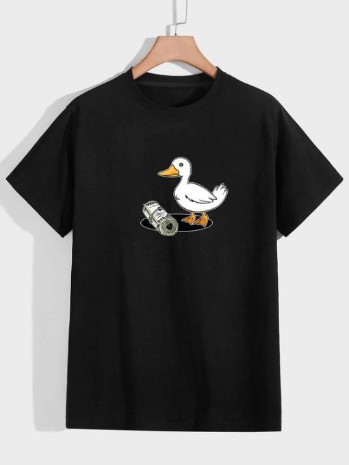 Guys Cartoon Duck Graphic T shirts